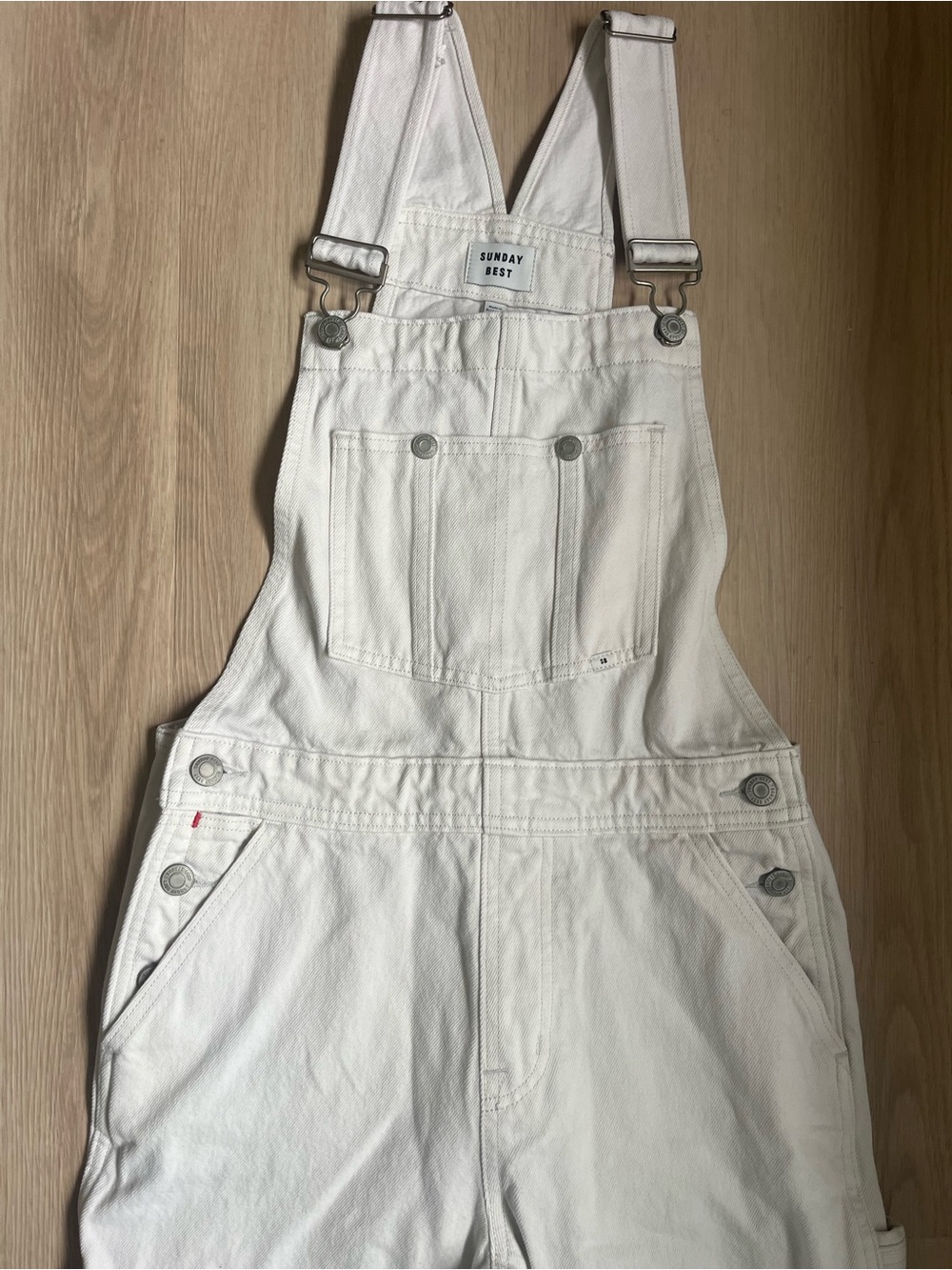 Aritzia Sunday Best White Denim Overalls